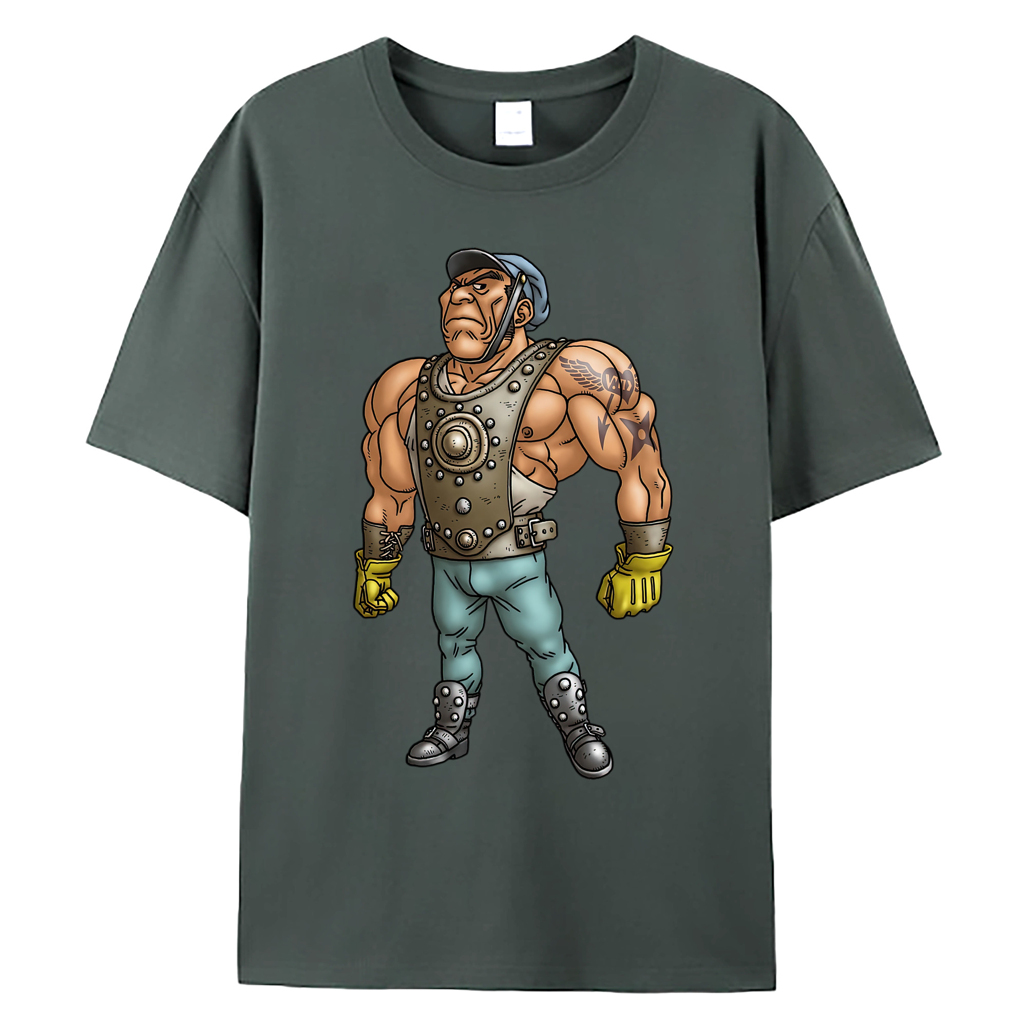 （画像用） ドラゴンクエスト Doragon Kuesuto Dragon Quest 綿100％ メンズ半袖Tシャツ｜肌触りやわらか＆通気性